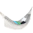 Brasil Deluxe Jacquard Terra Macrame Doppelhängematte by MacaMex MA-01109 color brown