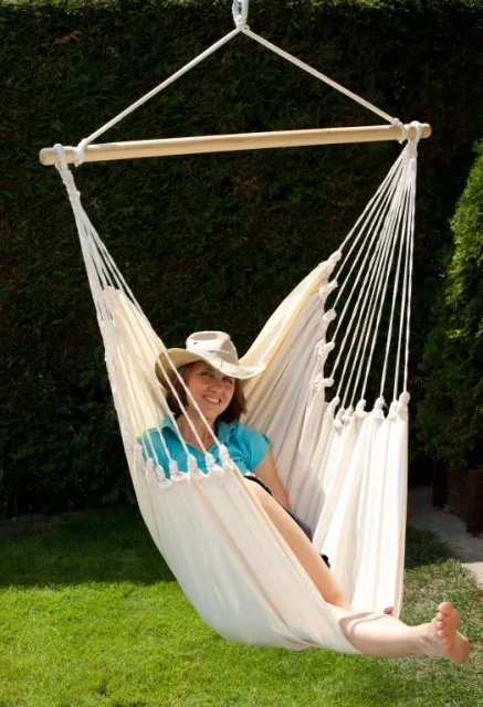 Cayo Grande Organic Cotton Hängestuhl aus Biobaumwolle by MacaMex MA-12100 color natur / beige